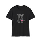 T-Shirt — "We Never Fight at Pickleball" Cute Couple Pickleball Graphic Tee