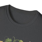 Pickleball Floral Paddle T-Shirt — Retro Garden Pickleball Design