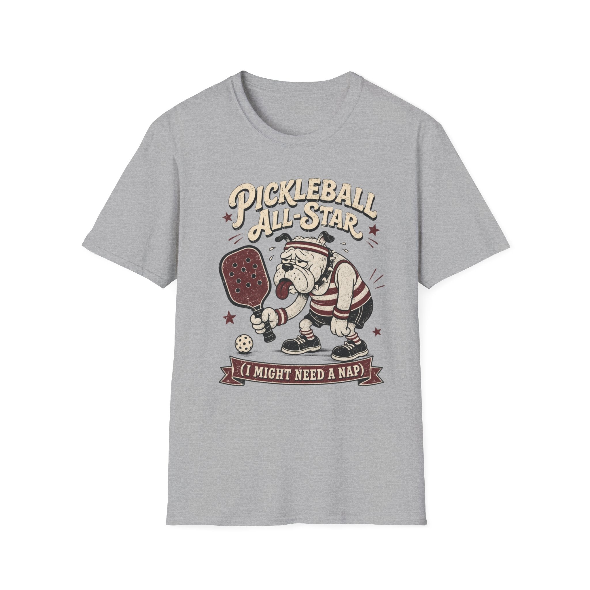 Pickleball All-Star T-Shirt — I Might Need a Nap Bulldog
