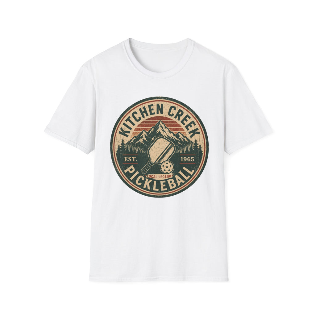 Pickleball T-Shirt — Kitchen Creek Vintage Mountain Pickleball Tee
