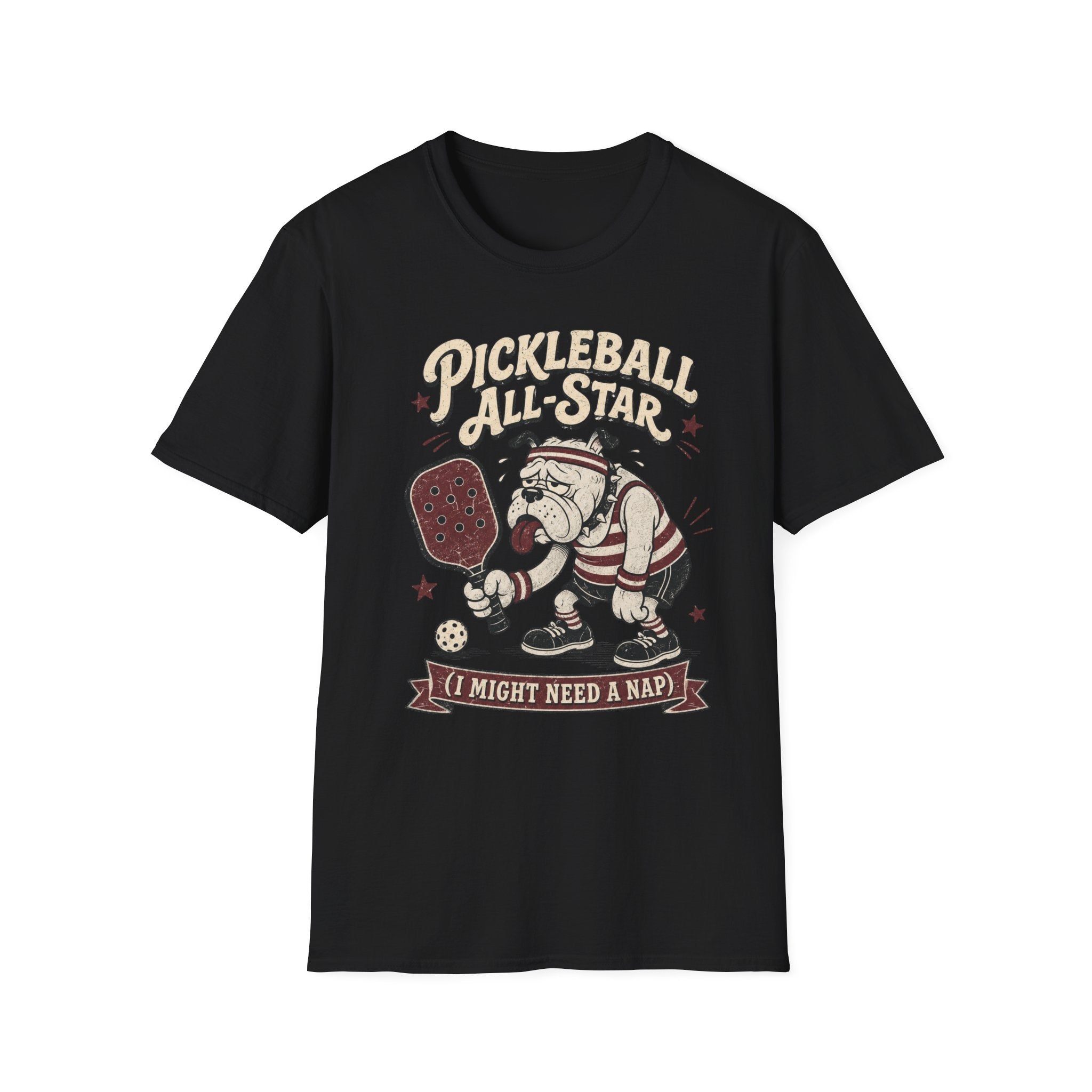 Pickleball All-Star T-Shirt — I Might Need a Nap Bulldog