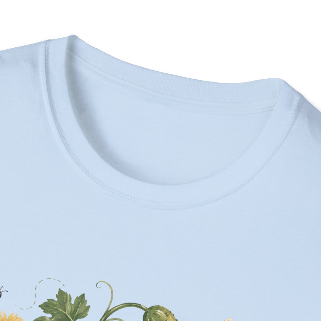 Pickleball Floral Paddle T-Shirt — Retro Garden Pickleball Design