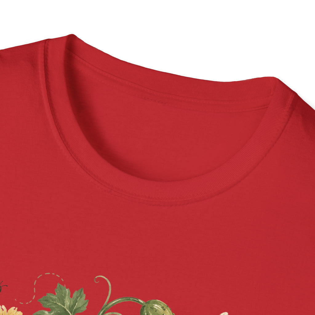 Pickleball Floral Paddle T-Shirt — Retro Garden Pickleball Design