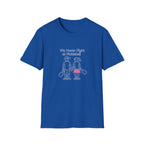 T-Shirt — "We Never Fight at Pickleball" Cute Couple Pickleball Graphic Tee
