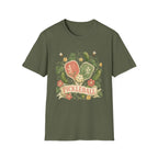 Pickleball Floral Paddle T-Shirt — Retro Garden Pickleball Design