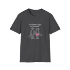 T-Shirt — "We Never Fight at Pickleball" Cute Couple Pickleball Graphic Tee