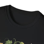 Pickleball Floral Paddle T-Shirt — Retro Garden Pickleball Design