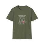 T-Shirt — "We Never Fight at Pickleball" Cute Couple Pickleball Graphic Tee